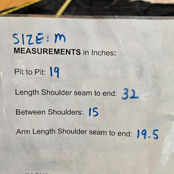 Jess & Jane Black Acid Wash Patch Pockets Tunic Top Size M Asian Print Lagenlook - Picture 3 of 11